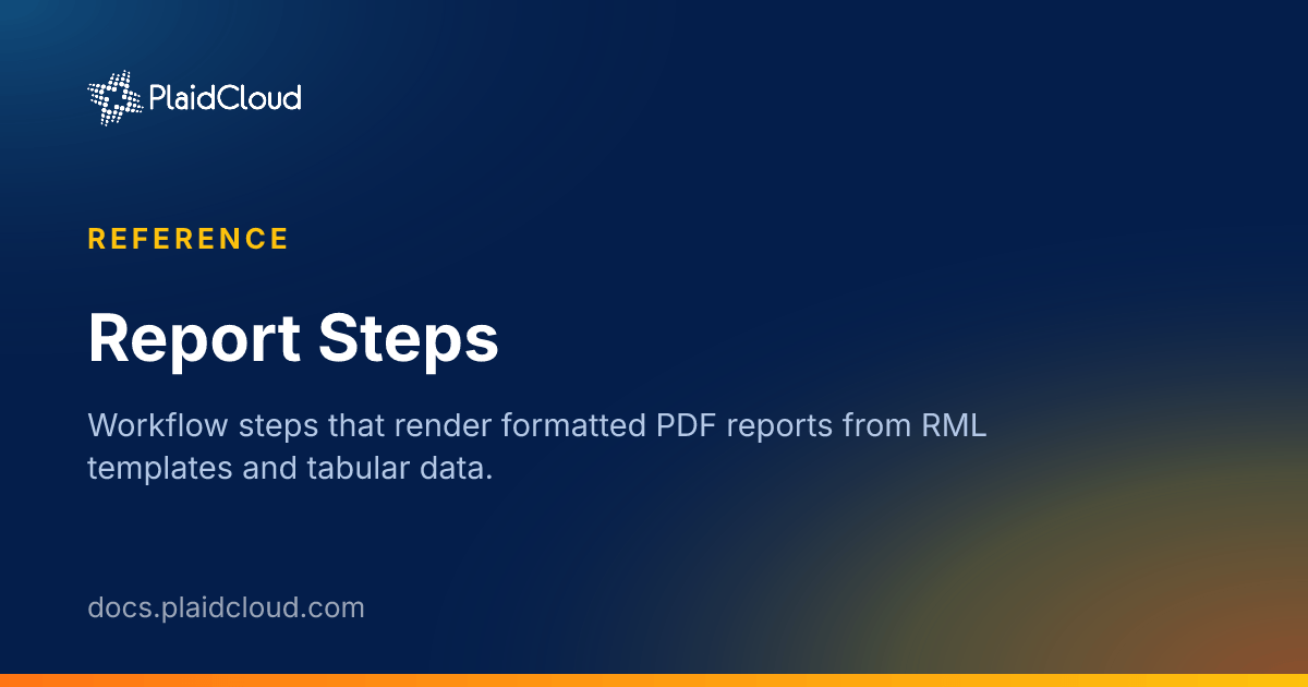 Ref Step In Report Steps | PlaidCloud